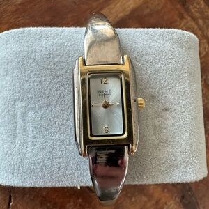 Nine & Company, Silver and Gold Women's Bracelet Watch
